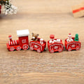 Miniatyrbillede 1 af 5: Juletræstog i Træ - Glædelig Jul Dekorationer Træhåndværk 2023 Jul Navidad Noel Gave Godt Nytår 2024 C-Red