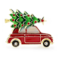 Miniatyrbillede 1 af 3: Emblemerede Bil Juletræ Brosche Pins Kvinder Mode Smykker Gave Trendy Broscher