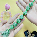 Miniatyrbillede 3 af 7: Krystal Hængende Healing Krystaller Ædelstene Dekoration Tumbled Stene Bil Bakspejl Væghængende Krystaller Reiki Krystal Gaver Green- Dongling
