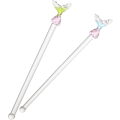Miniatyrbillede 1 af 5: 2 stk. Swizzle Stick Glas Oliven Pige Hjerte