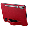 Miniatyrbilde 2 av 5: For Lenovo Tab P12 Etui Håndstropp Stativ Lær Tablet Deksel - Rød Multicolor Red
