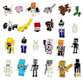 Miniatyrbillede 2 af 2: 24 stk. Julekalender Minecraft Samlet Byggeklodselegetøj Julegave Halloween Legetøj Gave Minifigur Sæt Puslespilgaver