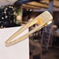 Miniatyrbillede 3 af 4: Lille net rød hul metal enkelt side clip simpel guld hårklemme clip pige pandehår clip hårklemme mini hårklemmer