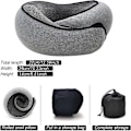Miniatyrbilde 4 av 5: Reisepute for nakken, sammenleggbar U-formet pute, minnefoam reisepute Style 12