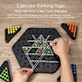 Miniatyrbilde 2 av 5: Strikk Triangle Brettspill Geometri Læring Fokus Logikk Trening Pedagogisk Sjakk Pegboard Strategispill Leker Småbarn Gutter Jenter Gave