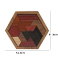 Miniatyrbillede 4 af 4: Puslespil Træpuslespil Klassisk Trælegetøj Læringsleg Shapes