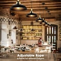Miniatyrbilde 5 av 5: Sett med 2 industrielle taklamper, E27 vintage metall taklampe