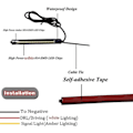 Miniatyrbilde 3 av 4: IC Motorsykkel LED Gaffel Blinklys Drl Advarselslys