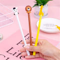 Miniatyrbillede 3 af 5: Gelblæk Rollerball Penne Sort Gelpen Skolepenne Gelpen Pen Til Skrivning Penne Sort Blæk Nyhedspenne Sort Blæk gul 20stk