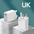 Miniatyrbilde 5 av 5: 120W Rask Ladestasjon USB-lader Strømadapter for iPhone Xiaomi Samsung EU