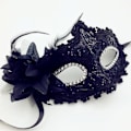 Miniatyrbilde 4 av 5: Maskerademaske for kvinner Juler Kvinner Blomst Halvmaske Øyemaske Cosplay Blondermaske