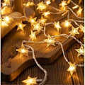 Miniatyrbilde 5 av 5: Juletre Snøfnugg LED Lyslenke Banner Juledekorasjon 2023 for Hjem Navidad Juletre Dekor Lys Nyttår 2024 Snowflake 3M 20LED