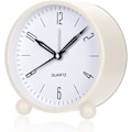 Miniatyrbild 1 av 5: Väckarklocka, Tick-fri Analog Väckarklocka med Varmt Nattljus, Sängbordsväckarklocka Tyst Klocka Batteridriven, Enkel Stilren Design