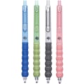 Miniatyrbillede 1 af 7: 0,5 mm Tilbagetrækkende Kuglepen Blød Greb Lydløs Trykfunktion Gelpen, Sort blæk gelpenne, Æske med 4 penne (Sort)