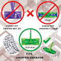 Pikkukuva 5 / 5: Swiffer Sweeper -litteämoppi kuivaan ja märkään käyttöön setti moppi h
