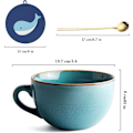 Miniatyrbillede 2 af 5: 700 ML Stor Keramik Kaffe Kops, Korn Suppe Kop/Kaffe Kops/Salat Skål (uden Underkop og Ske)