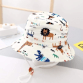 Miniatyrbilde 5 av 6: Justerbar solhatt for barn - pustende strandhatt for gutter og jenter Lion White