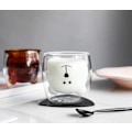 Miniatyrbillede 4 af 7: Sødt Kaffe Kopper Te Mælk Sød Bjørn Kat Panda Espresso Kopper Krus Dobbelt-Væggede Isoleret Glas Fødselsdagsgaver Transparent bear