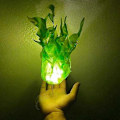 Miniatyrbillede 1 af 4: Simulerings Flydende Ildkugle Lampe Kunstig Ildflamme Med Klar Slidstærk Høj Kvalitet Green