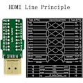 Miniatyrbild 2 av 5: 2 st HDMI Lödfri Hankontakt Snabbkoppling, Fri Svetsning Terminal Breakout Kopplingsplint med Tillbehör