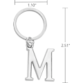 Miniatyrbillede 2 af 3: Nøglering Bogstav - Initial Alfabetet Nøglering Charm Bogstav M