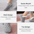Miniatyrbillede 4 af 5: 1 Par Vævede Indendørs Sokker Sutsko i Velour, Skridsikre Termosokker til Indendørs Brug, Farvel til Følelsesløshed, Hævelse Beige XL for EU Size 46-48