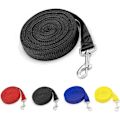 Miniatyrbilde 1 av 9: Ekstra Lang Hundetreningsline, 5m Nylonline for Store, Mellomstore og Små Hunder - Perfekt for Innkallingstrening, Lydighet, Løping, Camping Black