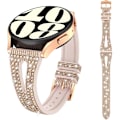 Miniatyrbild 1 av 7: Glitter silikonarmband för Samsung Galaxy Watch 20 mm, justerbart armband med glittrande band för kvinnor Rose gold