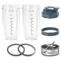 7 Delar Nutribullet Blender Koppar & Blad Ersättningsset 32Oz Stor Kopp Kompatibel för NutriBullet