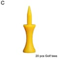 Golftees av plastslott - Alle farger og størrelser - 20 STK/POSE 43mm Yellow