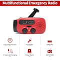 Pikkukuva 4 / 11: Kampikäyttöinen radio aurinkokennoilla, taskulampulla ja 2000mAh:n virtapankilla