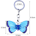 Miniatyrbillede 2 af 5: Nøglering til Piger Kvinder Butterfly Nøglering Krystal Butterfly Vedhæng Nøglering Nøglering Charm Bil Taske Tegnebog Hængende Blue