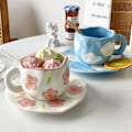 Miniatyrbilde 4 av 6: Søte Kaffe Kopper Te Kopper og Tallerkensett, Sky Kaffe Kopper Cappuccino Latte Te Mlik Kopper Frokost Mugg Gaver