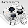 Miniatyrbillede 1 af 5: Linse til iPhone 11-16 Kamerabeskyttelse Glas Film Cover Diamant Sølv 12pm