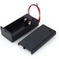 Miniatyrbillede 1 af 5: 9V Batteriholder, 9V Volt Batteriholderboks DC-kasse med ledningskontakt, 9V PP3 Batteriholder til elektroniske applikationer og små hobbyprojekter
