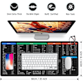 Miniatyrbild 5 av 9: Tangentbord Excel-genvägar Musmatta Stor Tjock Utökad Musmatta Skrivbordsunderlägg Mjuk Dator Tangentbord Mössmatta för Macbook, PC, Laptop 400x900x2mm