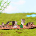 Miniatyrbillede 5 af 7: Miniature Egern Havefigur Mini Egern Dyrefigurer Fehave Tilbehør Gray