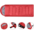 Miniatyrbilde 6 av 7: 1 stk. Sovepose for voksne, Enkel sovepose for voksne i konvoluttmodell for 3 sesonger lett camping og fotturer Red