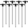 Miniatyrbilde 1 av 8: Store teltplugger, kraftige stormsikre rustfrie teltplugger – Galvanisert stål, hardt underlag, 8 stk, 25 cm, ideelle for steinete underlag