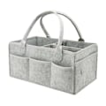 Miniatyrbilde 5 av 5: Filtbleieveske, oppbevaringsveske for mor og baby, reiseoppbevaringsveske, oppbevaringsveske for hverdagsting, bleieveske, grå