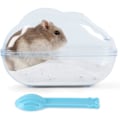 Miniatyrbild 1 av 4: Hamster Sandbad Behållare Transparent Hamster Dammbad Kit Dvärgtoalett Set Bur Tillbehör för Små Djur, Gerbil (Blå, Medium)