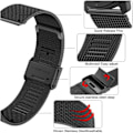 Miniatyrbild 2 av 5: Vävd Mesh Metall Klockarmband för Män och Kvinnor, Universellt Armband för Smartklockor och Seiko Klockor 20mm Svart
