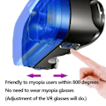 Pikkukuva 4 / 5: 3D VR-lasit Virtuaalitodellisuus Koko Näyttö Visuaalinen Laajakulma VR-lasit Kotelo Laseille Bluetooth-kaukosäätimellä (Musta Pro)