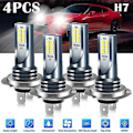 Miniatyrbilde 4 av 4: 4x H7 LED Lyspærer Kit Fjernlys Nærlys 220w 60000lm Super Sterk 6000k Hvit Rask