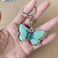 Miniatyrbillede 3 af 5: Nøglering til Piger Kvinder Butterfly Nøglering Krystal Butterfly Vedhæng Nøglering Nøglering Charm Bil Taske Tegnebog Hængende Green