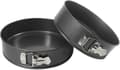 Set med 2 runda kakformar 23 cm non-stick springform lös botten bakplåt
