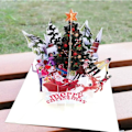 Miniatyrbilde 3 av 5: 3D Julekort, 3D Pop Up Julekort Jul