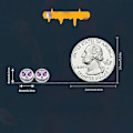 Miniatyrbillede 6 af 6: Ghost Face Halloween Tiny Stud Øreringe til Kvinder Gothic Skull Face Runde Biker Lysende