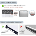 Miniatyrbillede 2 af 5: Etui kompatibelt med Macbook Air 13 tommer M1 A2337 A2179 A1932, udgivet 2021-2018, frostet transparent