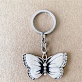 Miniatyrbillede 5 af 5: Nøglering til Piger Kvinder Butterfly Nøglering Krystal Butterfly Vedhæng Nøglering Nøglering Charm Bil Taske Tegnebog Hængende White